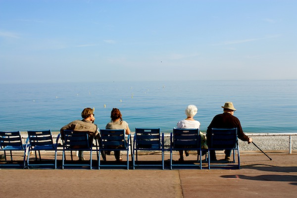 Two couples in Nice, France Two couples in Nice, France