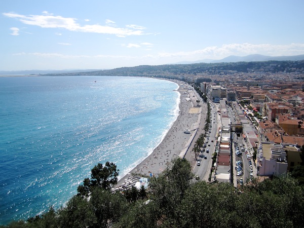 View of Nice, France from Castle Hill on a sunny day View of Nice, France from Castle Hill on a sunny day