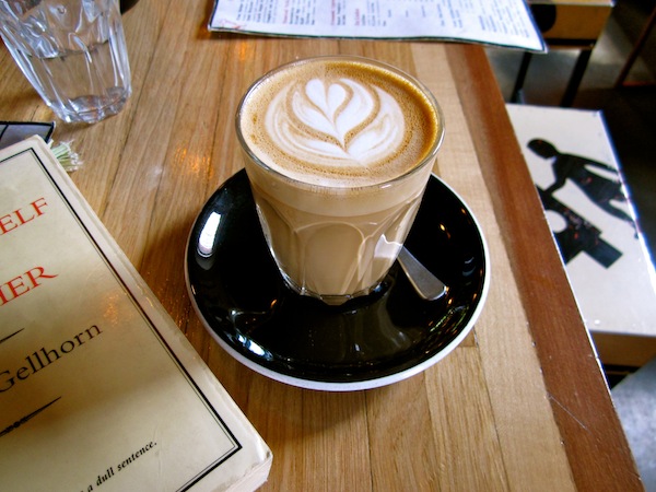Latte at Three Bags Full, Abbotsford, Melbourne, Australia Latte at Three Bags Full, Abbotsford, Melbourne, Australia