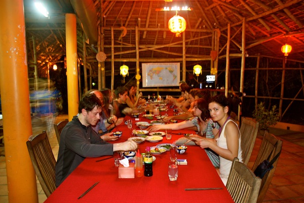 Family style dinner at Jungle Beach Resort, Nha Trang, Vietnam Family style dinner at Jungle Beach Resort, Nha Trang, Vietnam