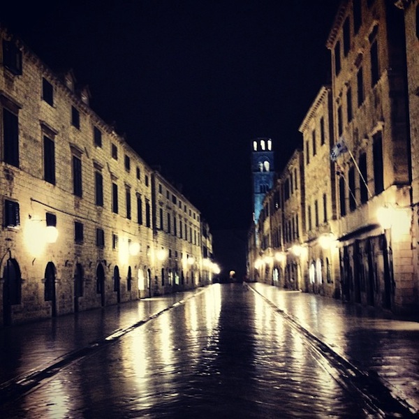 Pre-dawn streets in Old Town Dubrovnik, Croatia Pre-dawn streets in Old Town Dubrovnik, Croatia