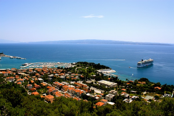 View over Split and the Adriatic Sea in Croatia View over Split and the Adriatic Sea in Croatia