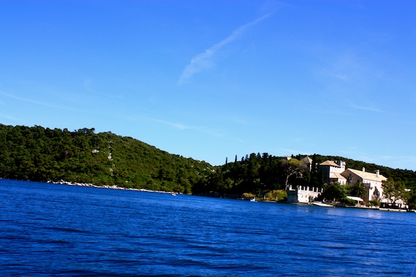 Monastery on an island in Mljet National Park, Croatia Monastery on an island in Mljet National Park, Croatia
