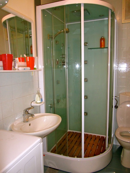 Incredible shower at Anica Rooms in Dubrovnik, Croatia Incredible shower at Anica Rooms in Dubrovnik, Croatia