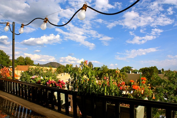 View from Rooftop Pizzeria in Santa Fe, New Mexico, USA View from Rooftop Pizzeria in Santa Fe, New Mexico, USA