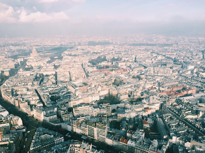 The view of Paris from the Montparnasse Tower