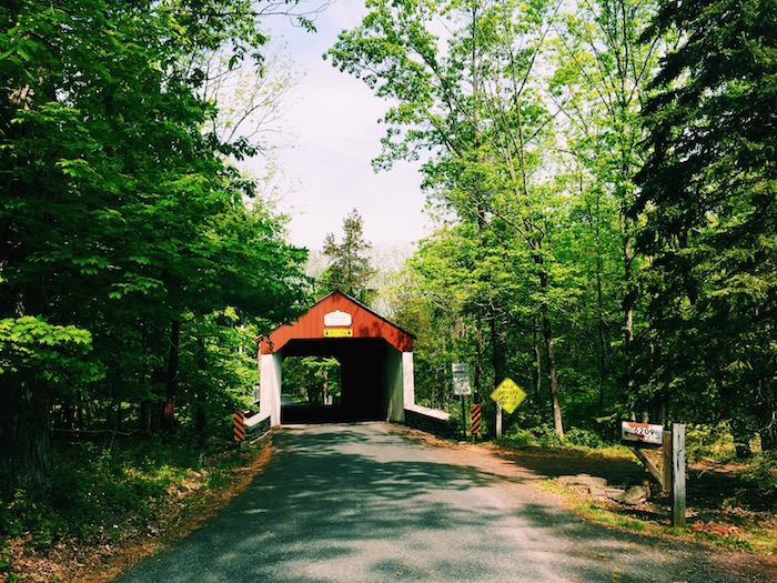 Covered bridge in Bucks County, Pennsylvania