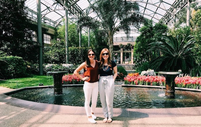 Girls weekend at Longwood Gardens in Philadelphia, Pennsylvania