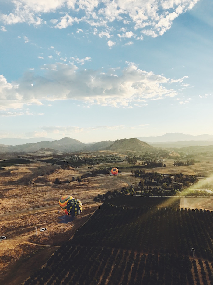 Hot air balloon ride in Temecula, California