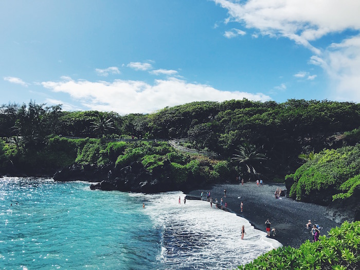 Black Sand Beach on the Road to Hana, Maui