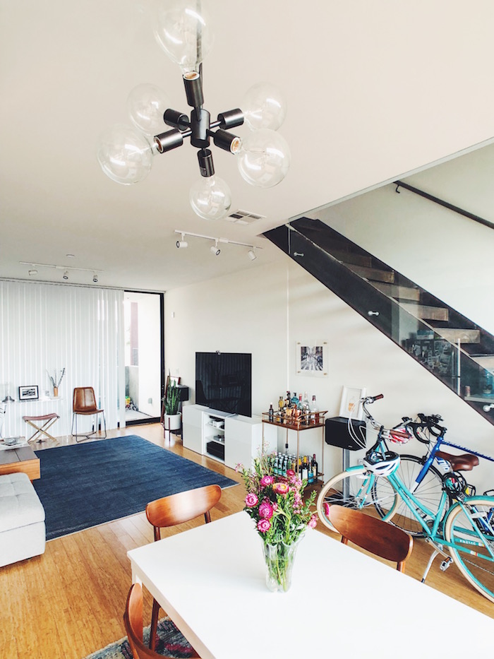 Kitchen and living room in Modern apartment in North Park, San Diego