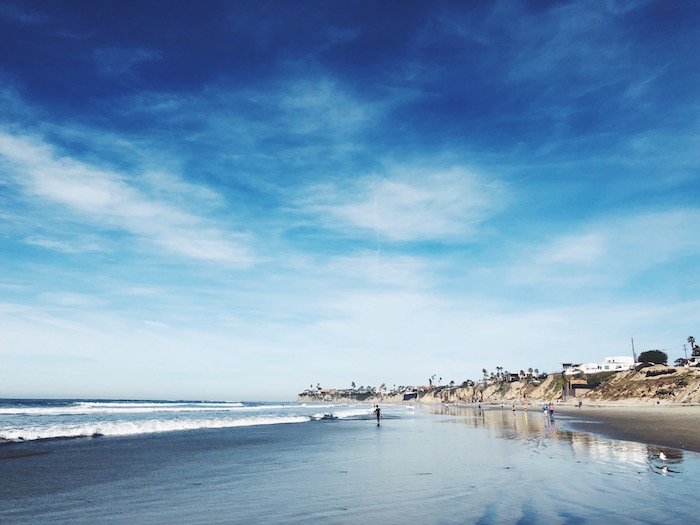 Surfing in Pacific Beach, San Diego